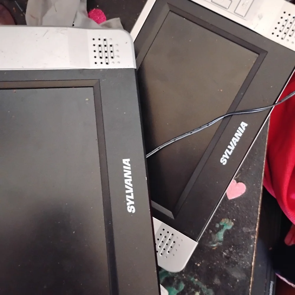 Black and Silver Portable DVD Player